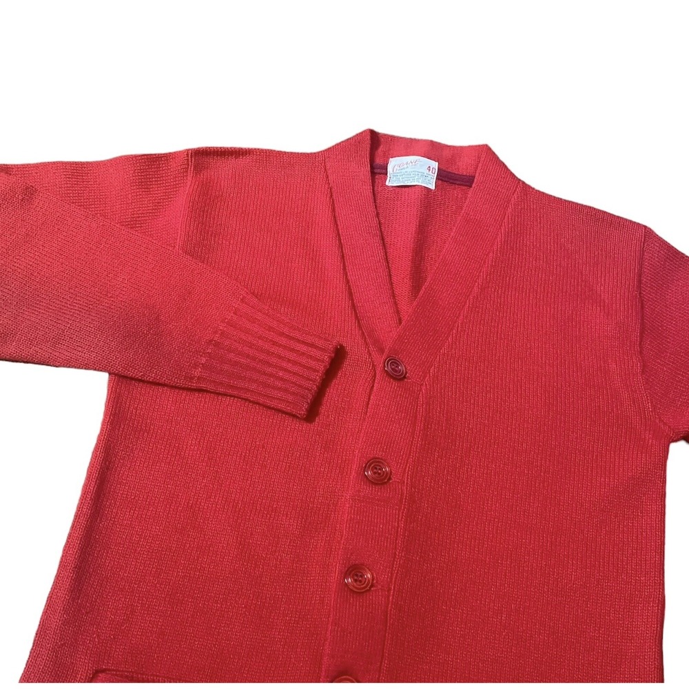 Coane Phila Pa Vintage Cardigan Sweater Red Size 40 Wool
